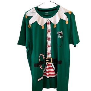 Dunnes Stores Green Holiday Christmas Head Elf Tshirt